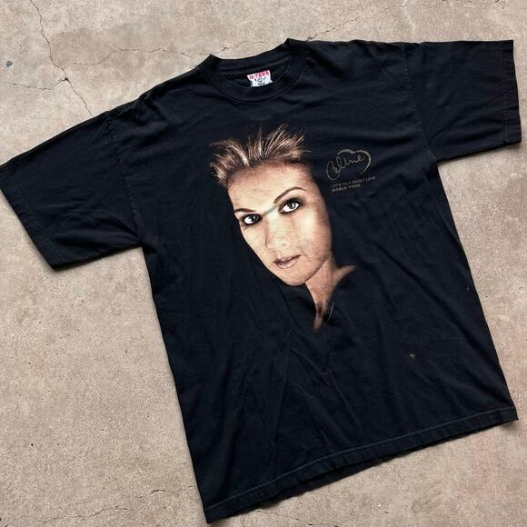 Vintage 1999 Celine Dion Lets Talk About Love Tour T-Shirt Large NWOT - Picture 3 of 5